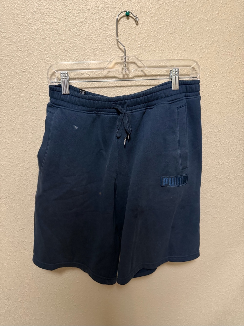 Puma Men's Dark Navy Athletic Drawstring Shorts